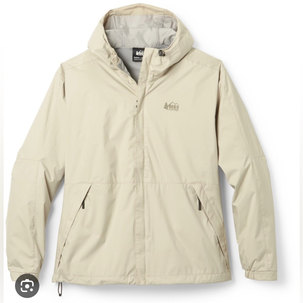 REI Jacket women’s XL beige grey never worn. No price tags